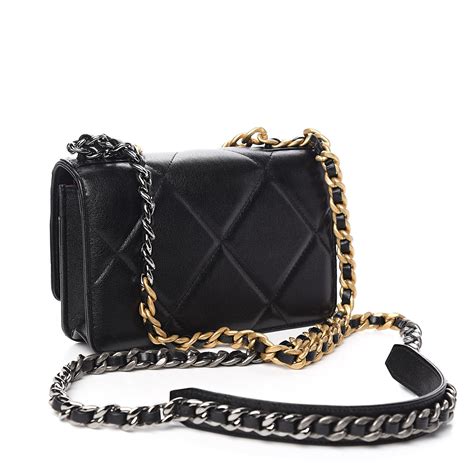 chanel 19 wallet on chain black|Chanel woc online shop.